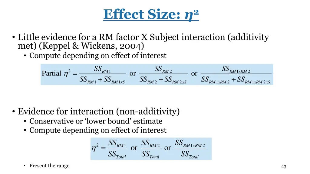 effect size 2 2