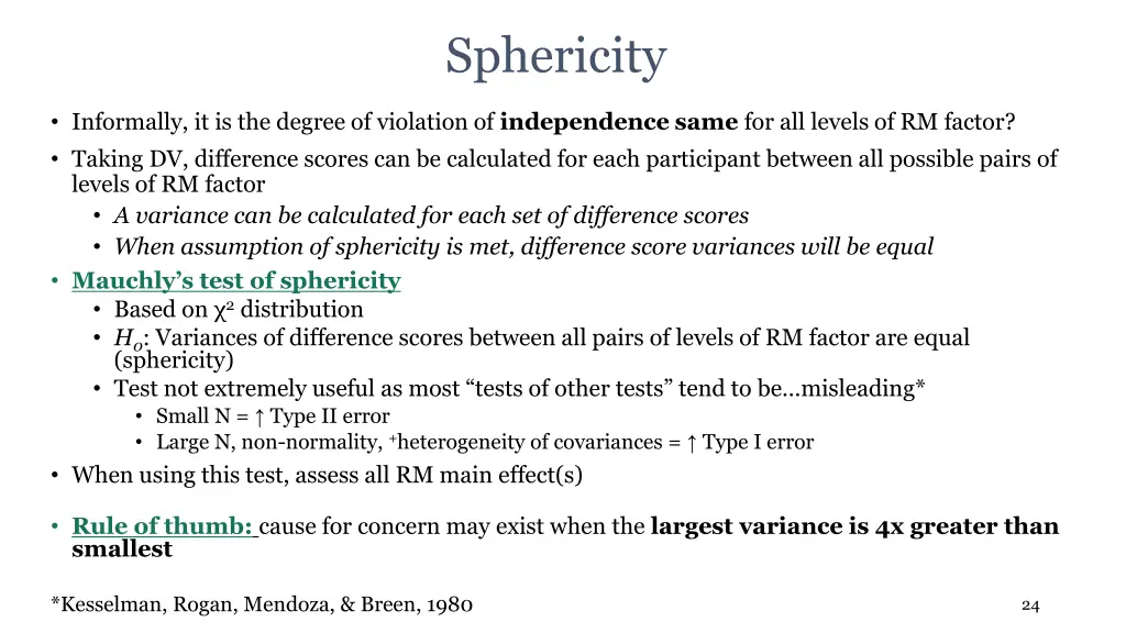 sphericity