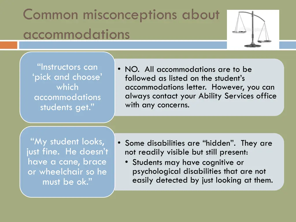 common misconceptions about accommodations 1