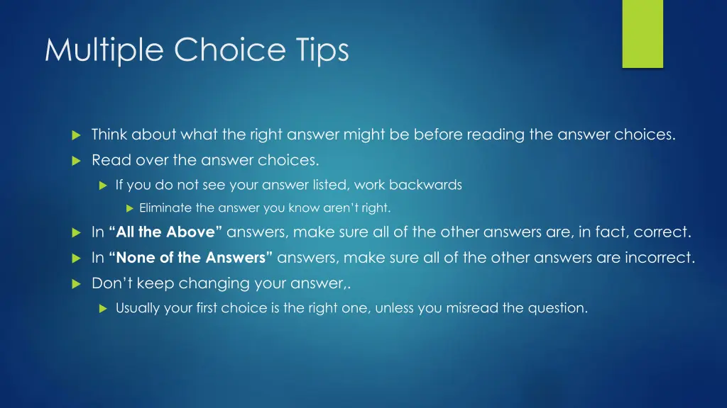 multiple choice tips