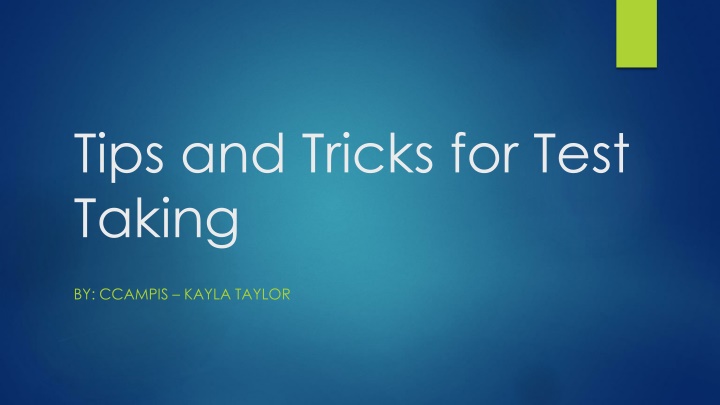 tips and tricks for test taking