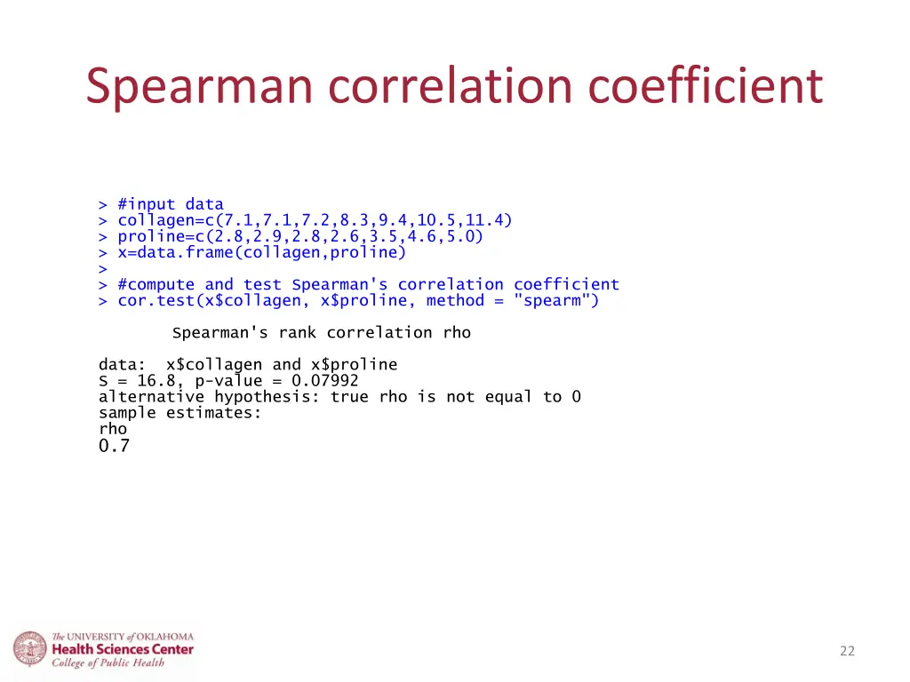 spearman correlation coefficient 1