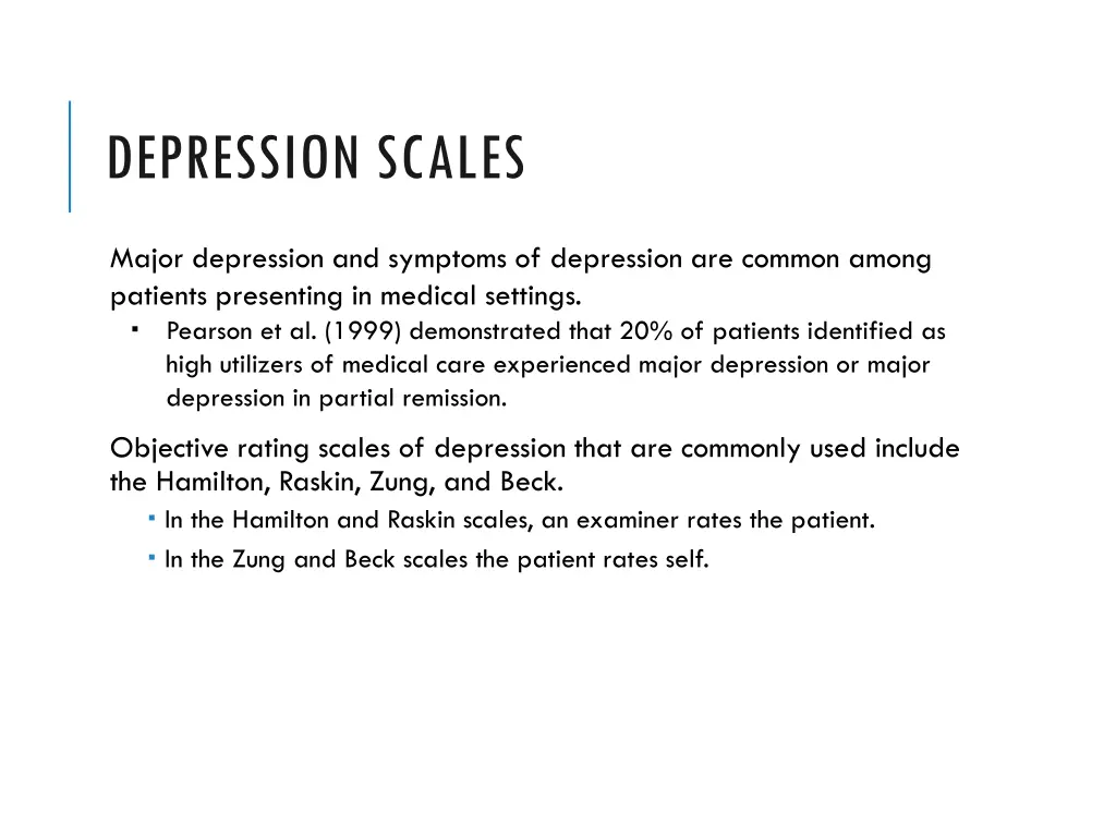 depression scales