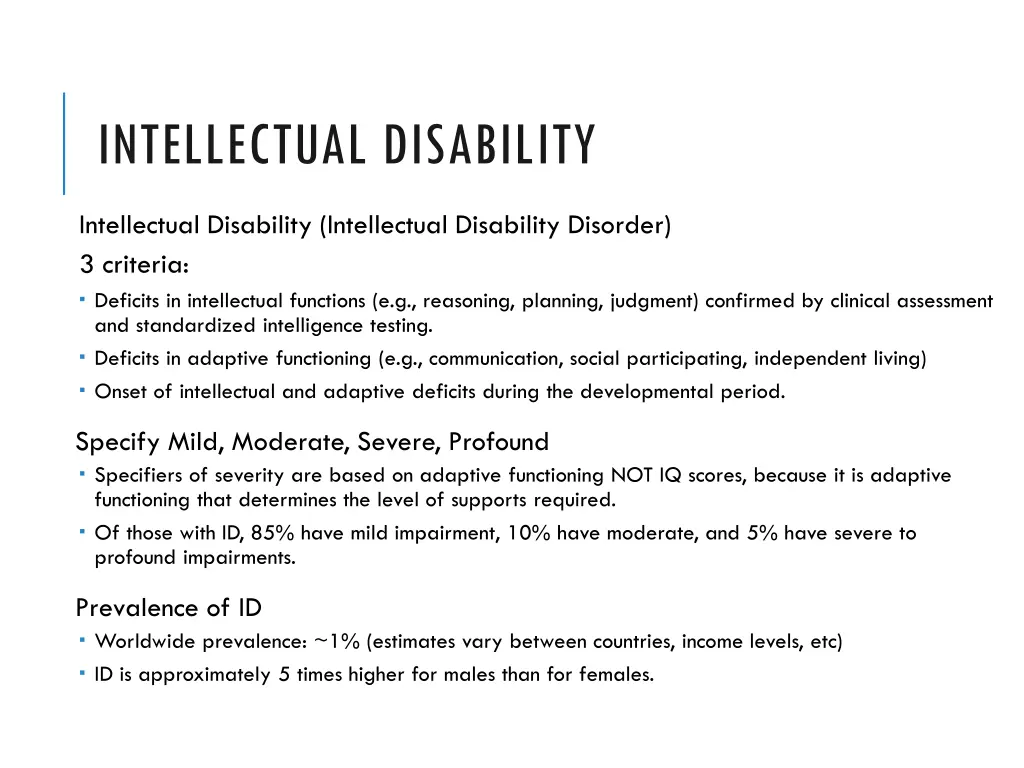 intellectual disability