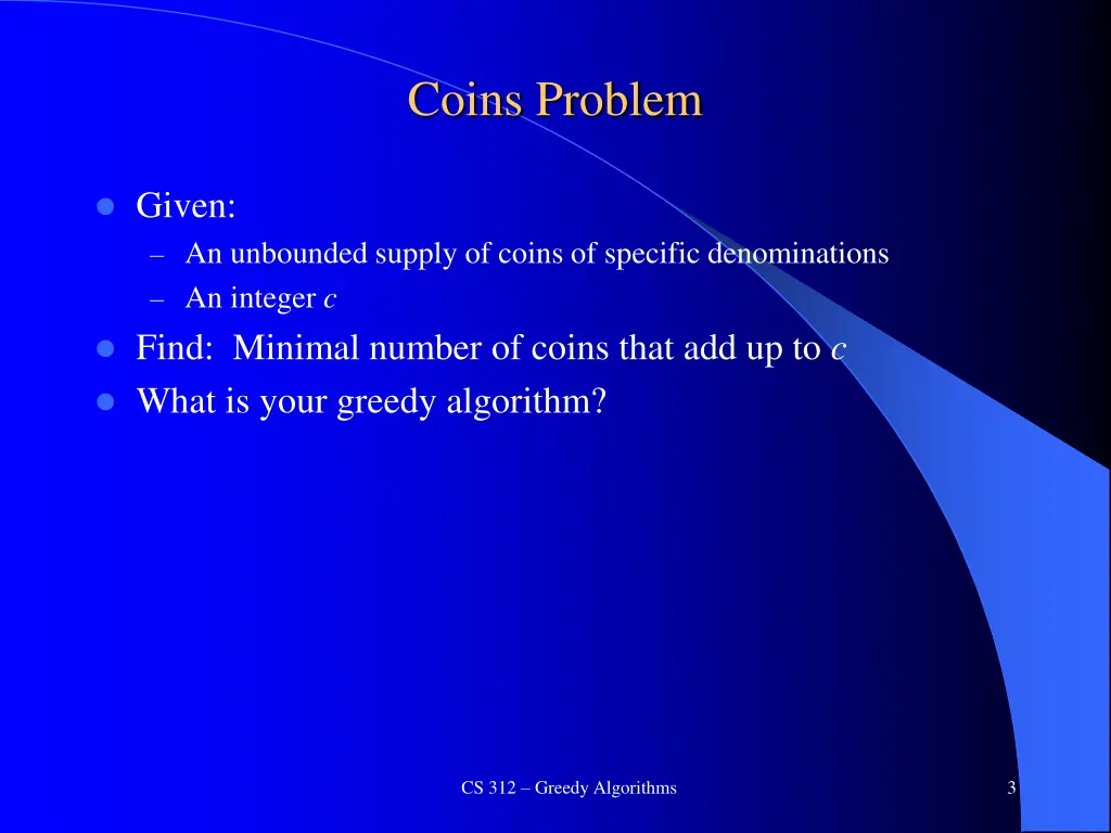 coins problem