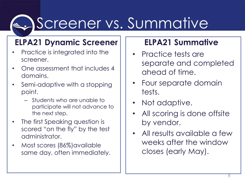 screener vs summative