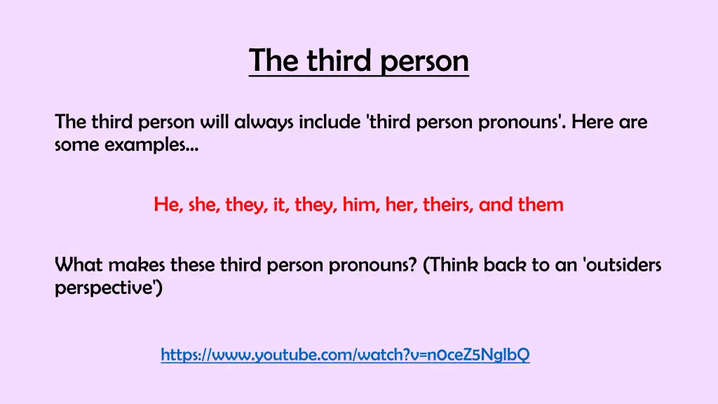 the third person 1