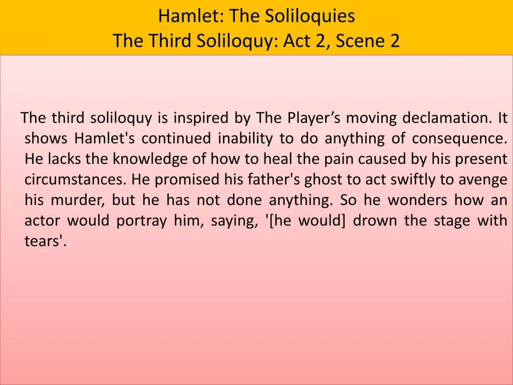 hamlet the soliloquies the third soliloquy 4