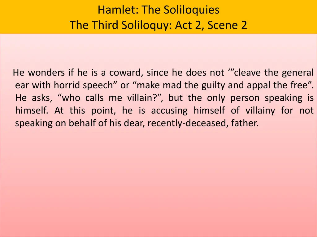 hamlet the soliloquies the third soliloquy 5