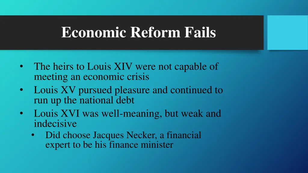 economic reform fails