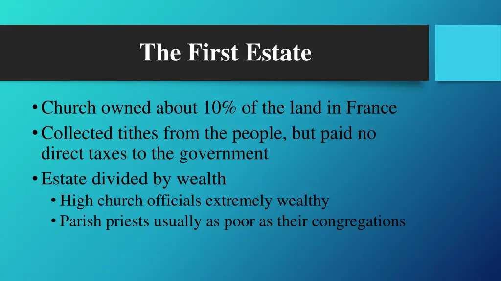 the first estate 1