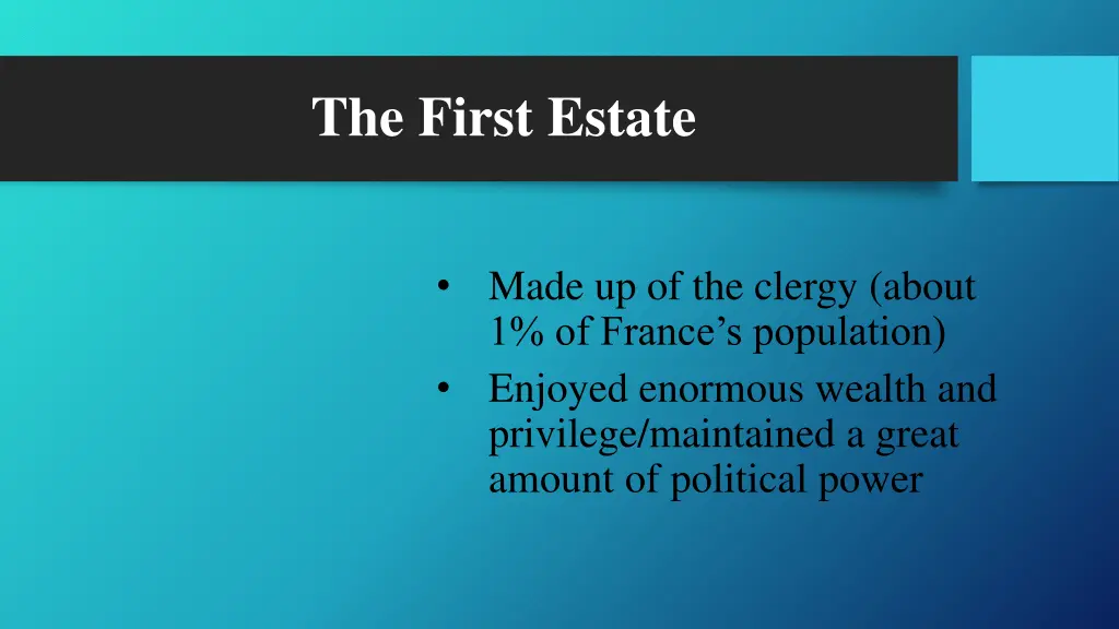 the first estate