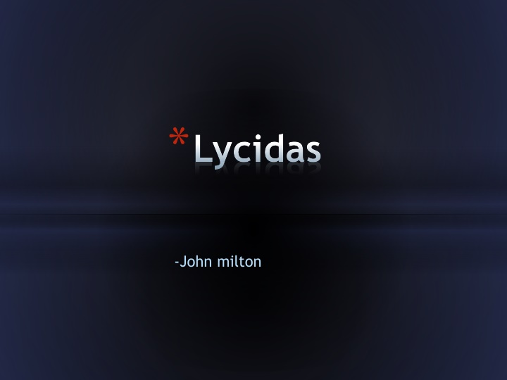 lycidas