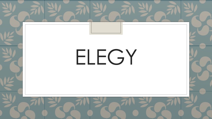 elegy