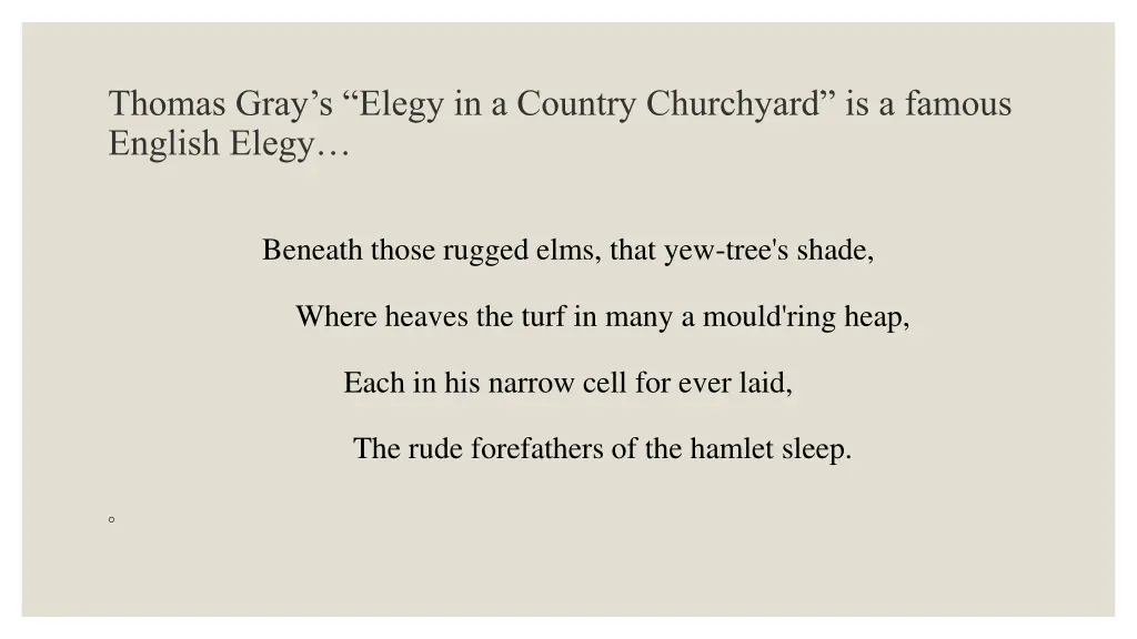 thomas gray s elegy in a country churchyard