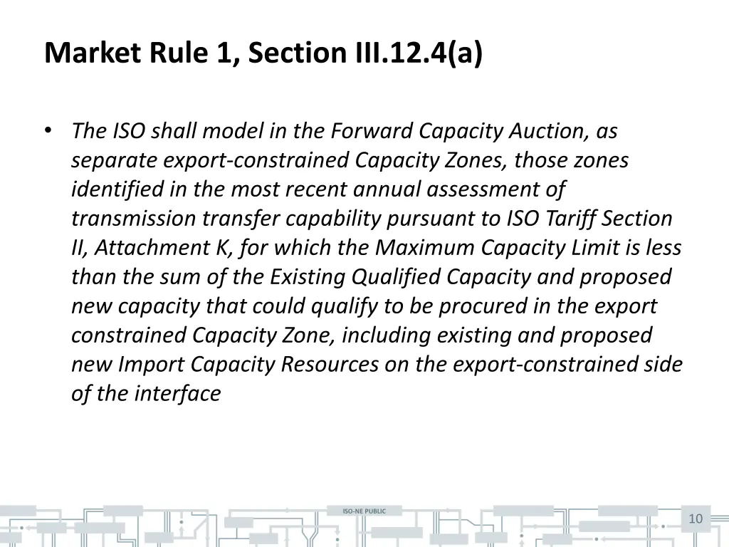 market rule 1 section iii 12 4 a