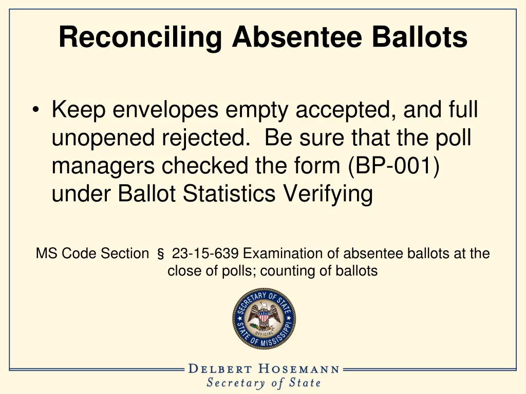 reconciling absentee ballots 1