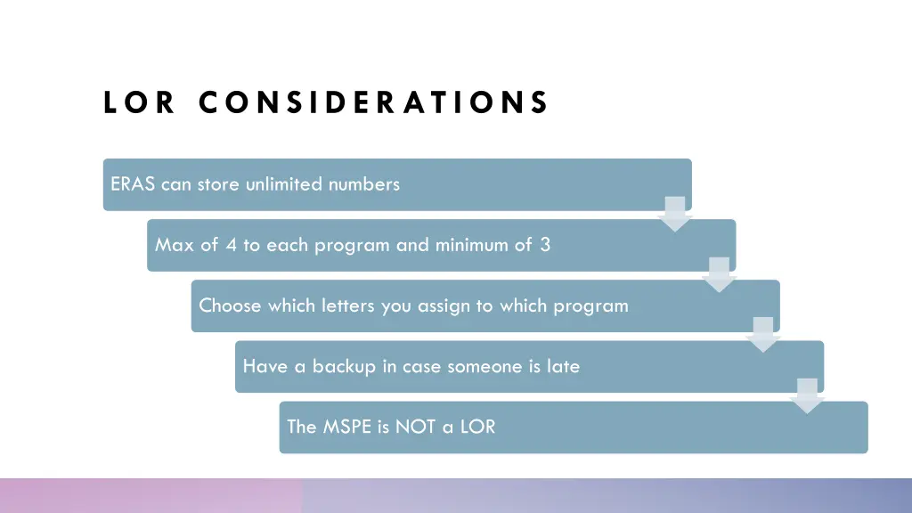 lor considerations