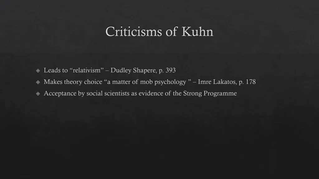 criticisms of kuhn