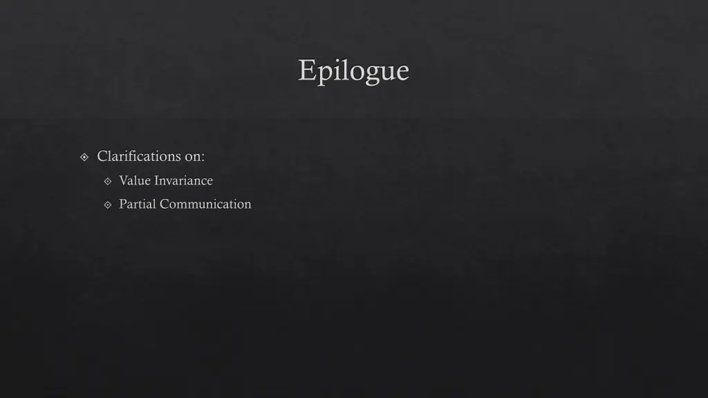 epilogue