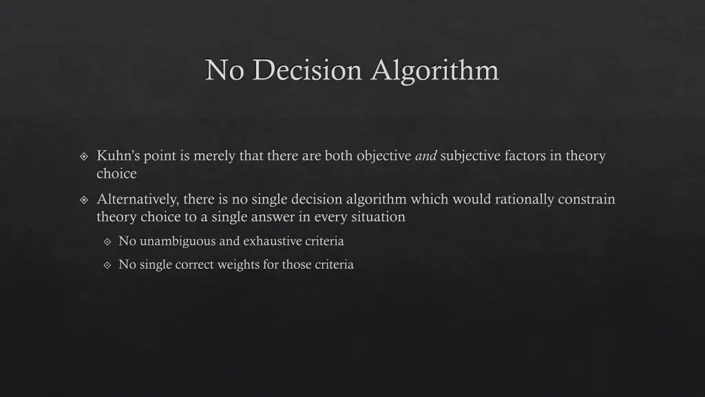 no decision algorithm