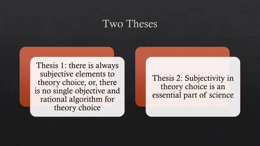 two theses