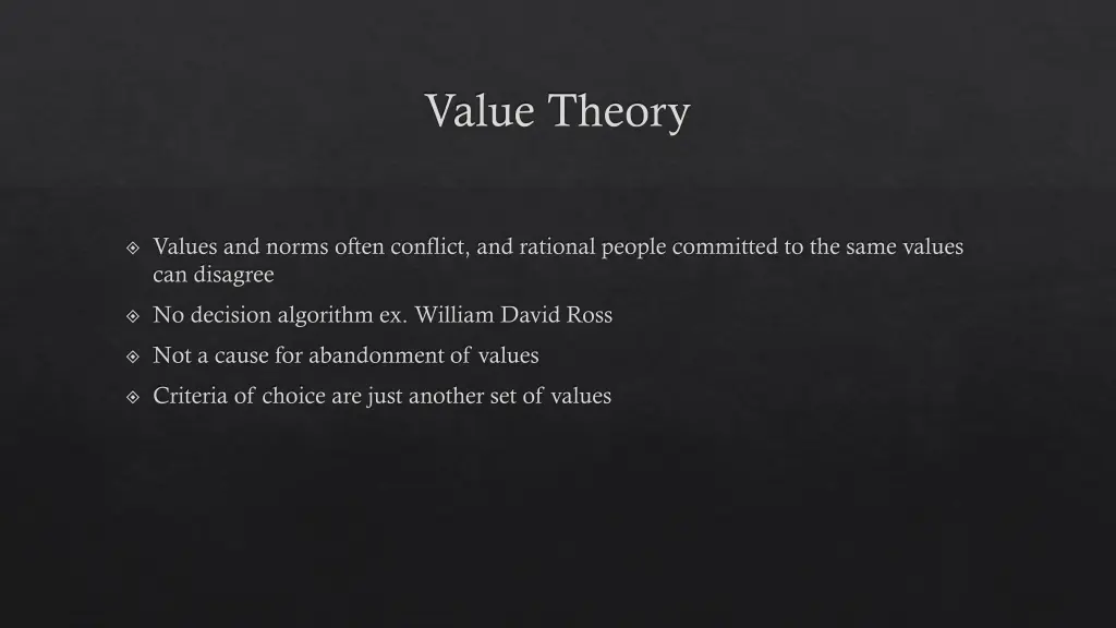 value theory