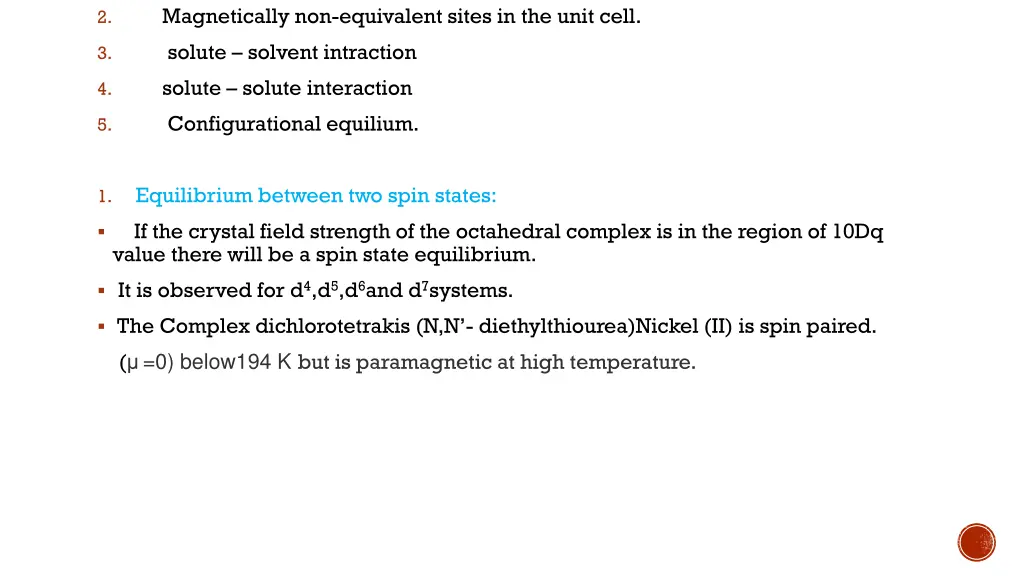 magnetically non equivalent sites in the unit cell