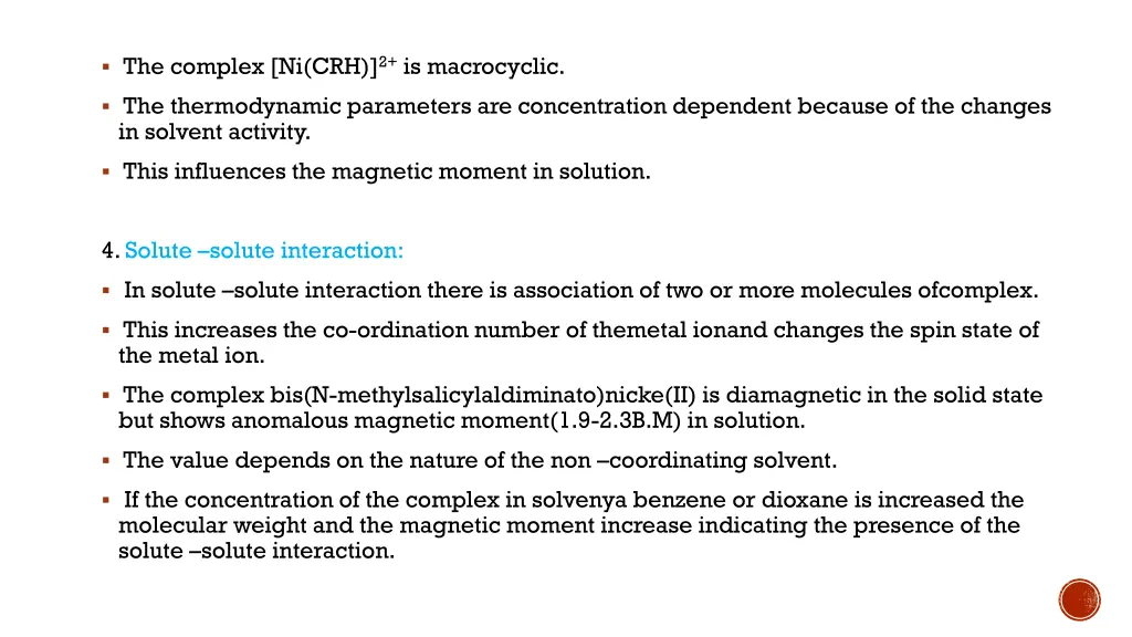 the complex ni crh 2 is macrocyclic