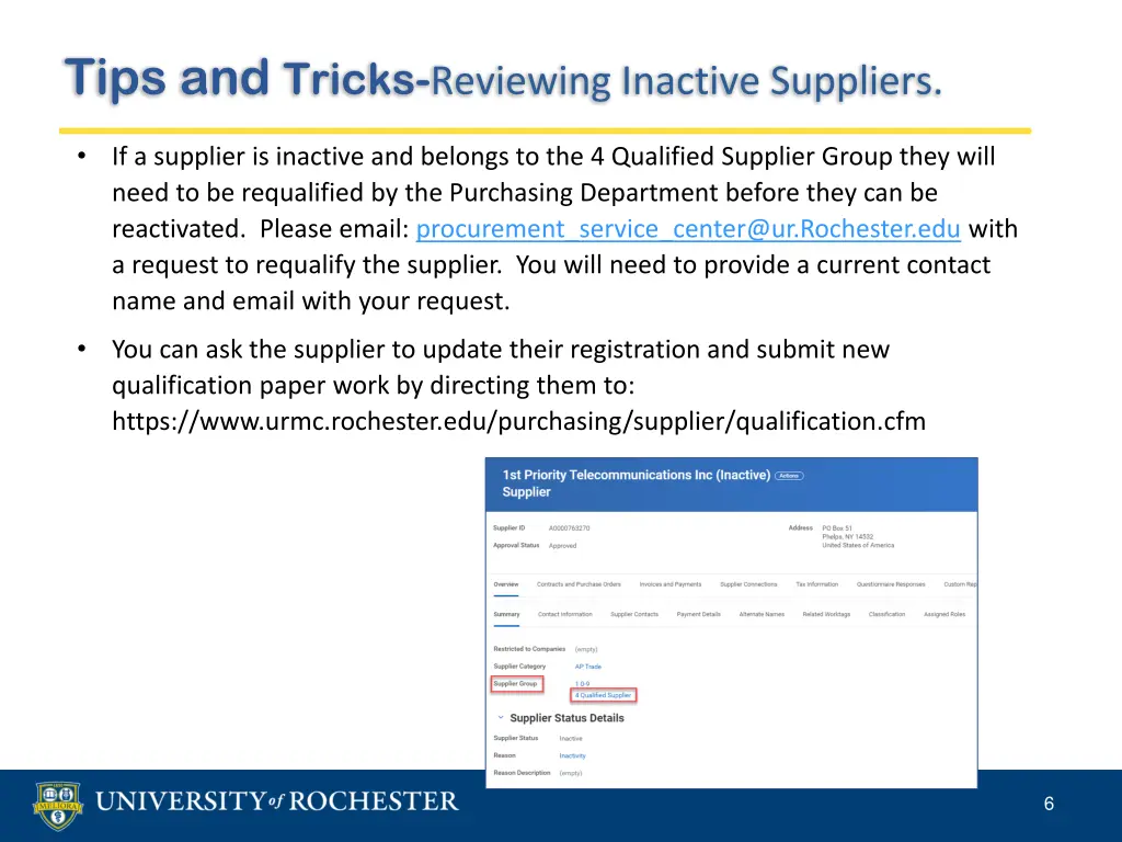 tips and tricks reviewing inactive suppliers 4