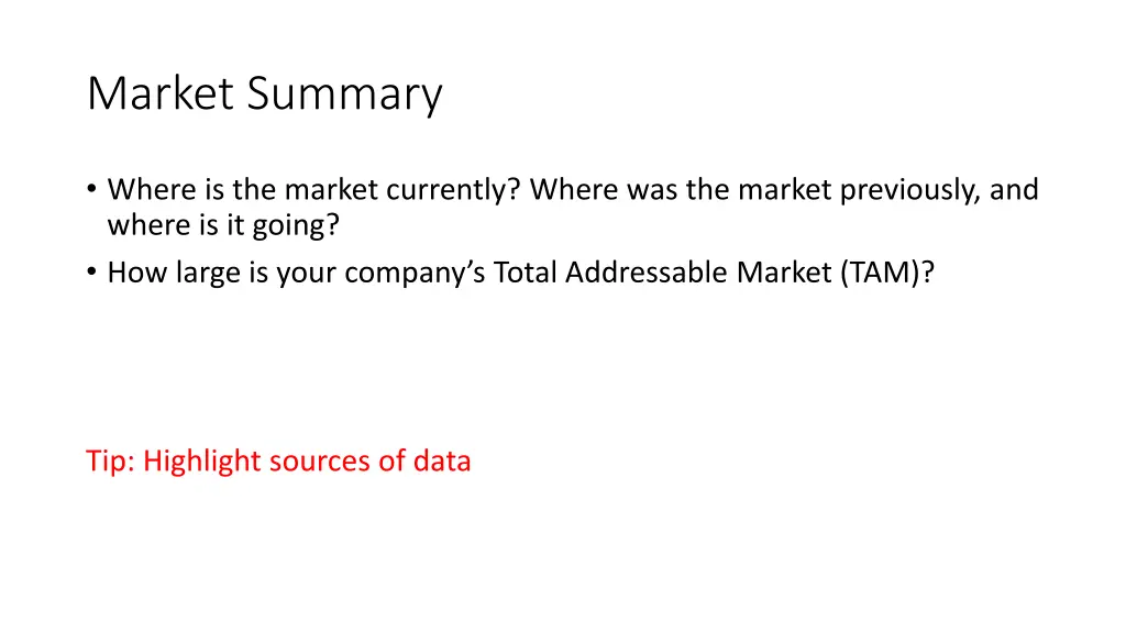 market summary