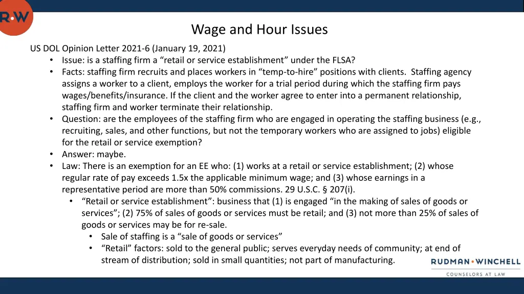 wage and hour issues 4