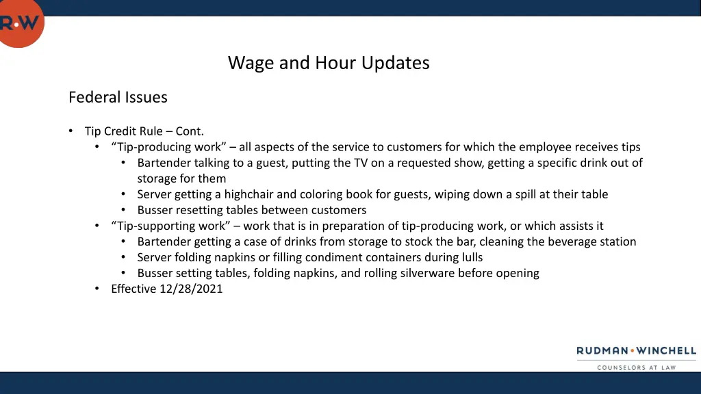 wage and hour updates 2