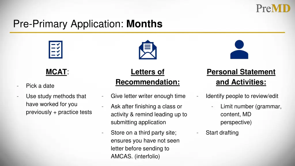 pre primary application months