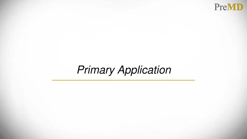 primary application