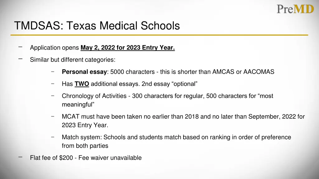 tmdsas texas medical schools