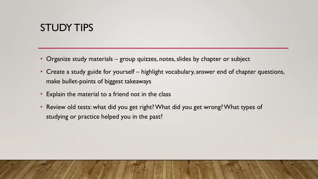 study tips