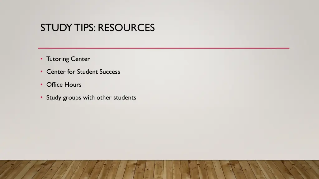 study tips resources