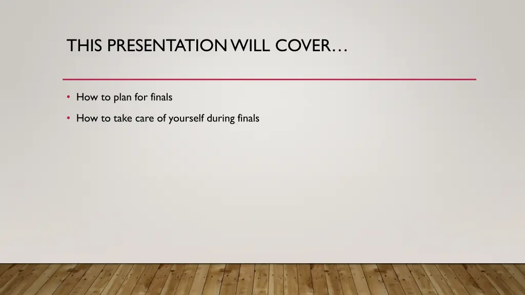 this presentation will cover