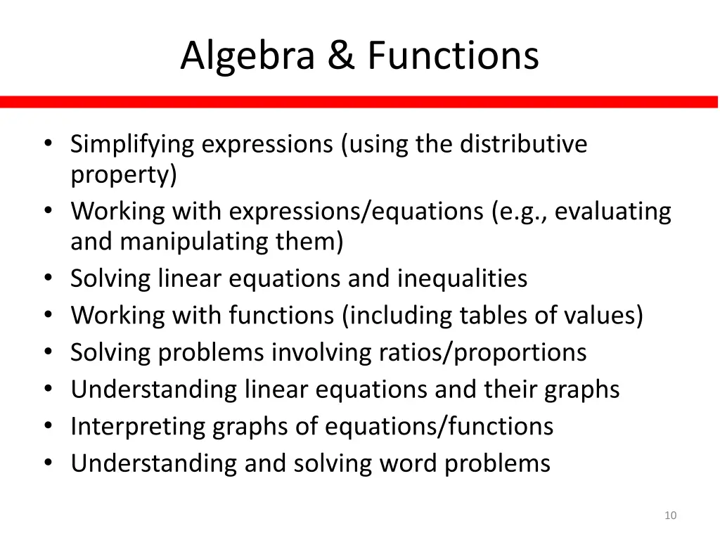 algebra functions 1