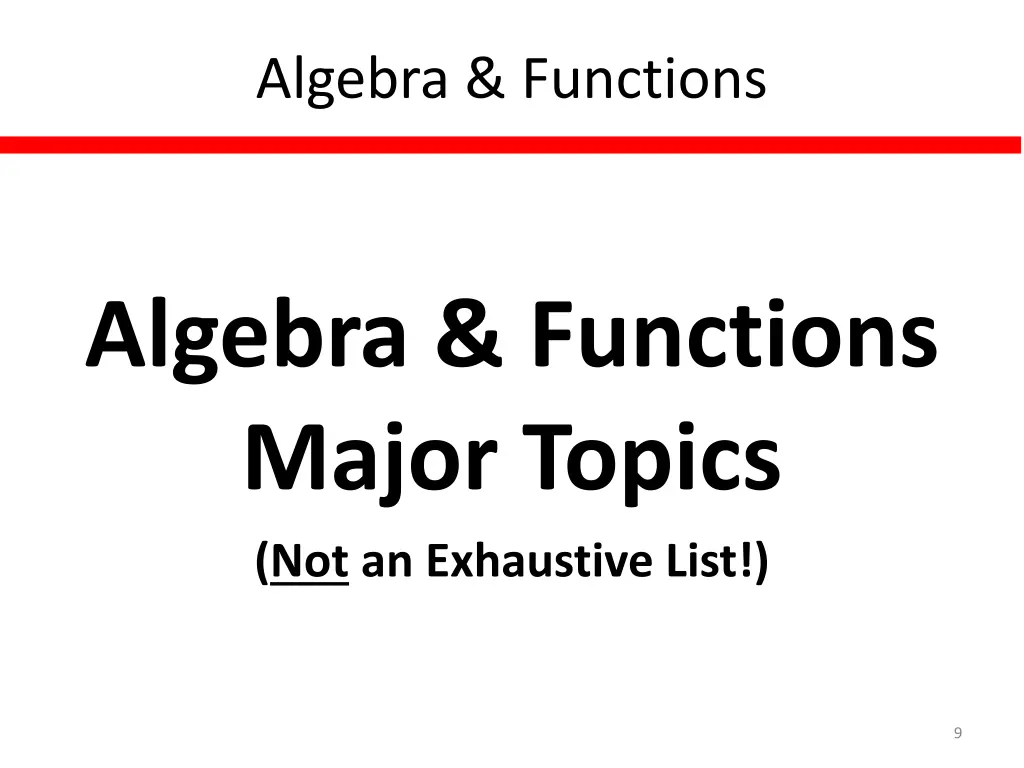 algebra functions