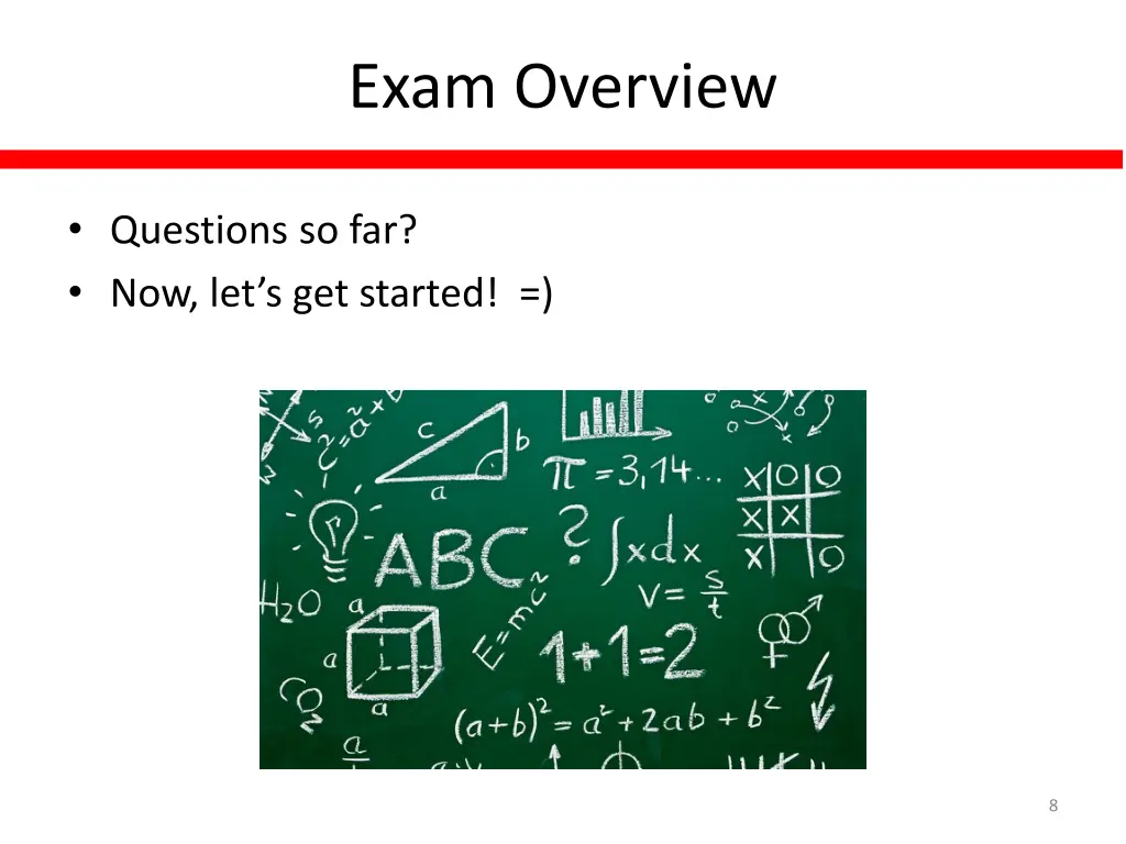 exam overview 1