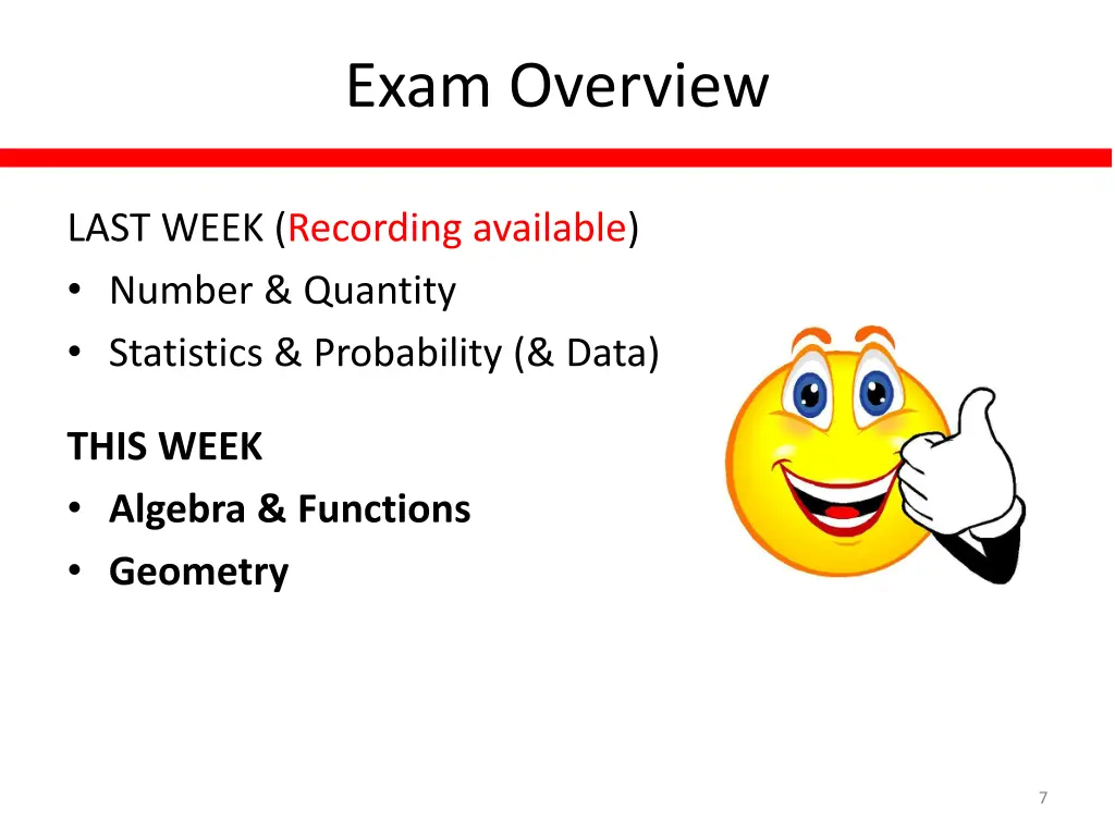 exam overview