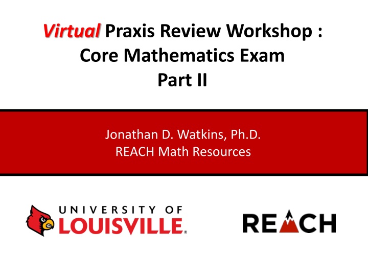 virtual praxis review workshop core mathematics