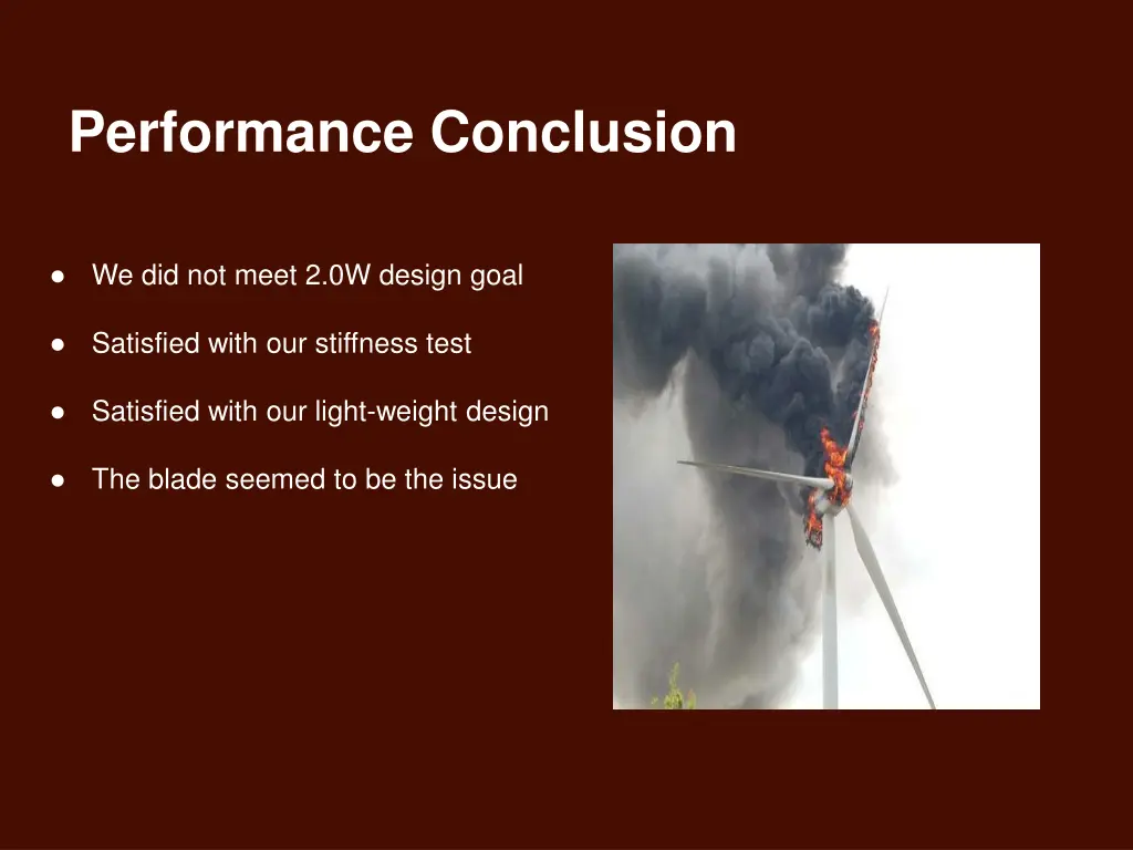 performance conclusion