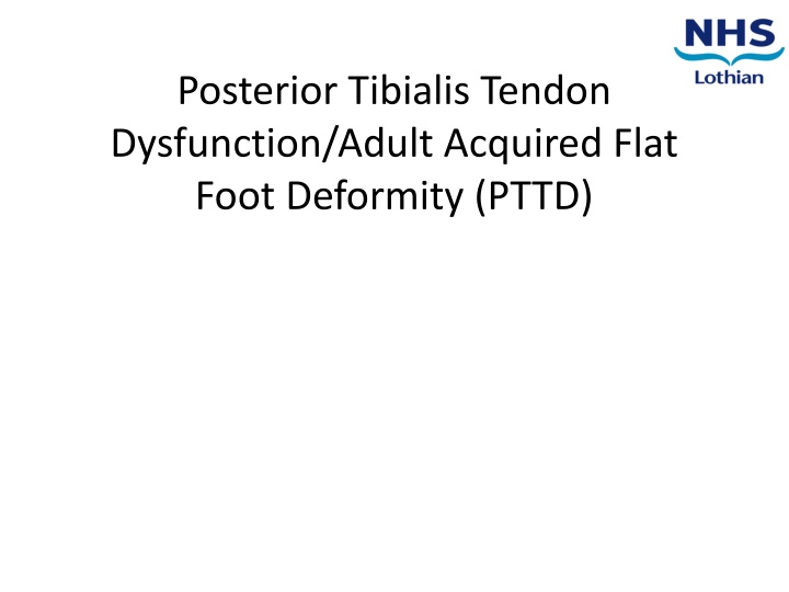 posterior tibialis tendon dysfunction adult