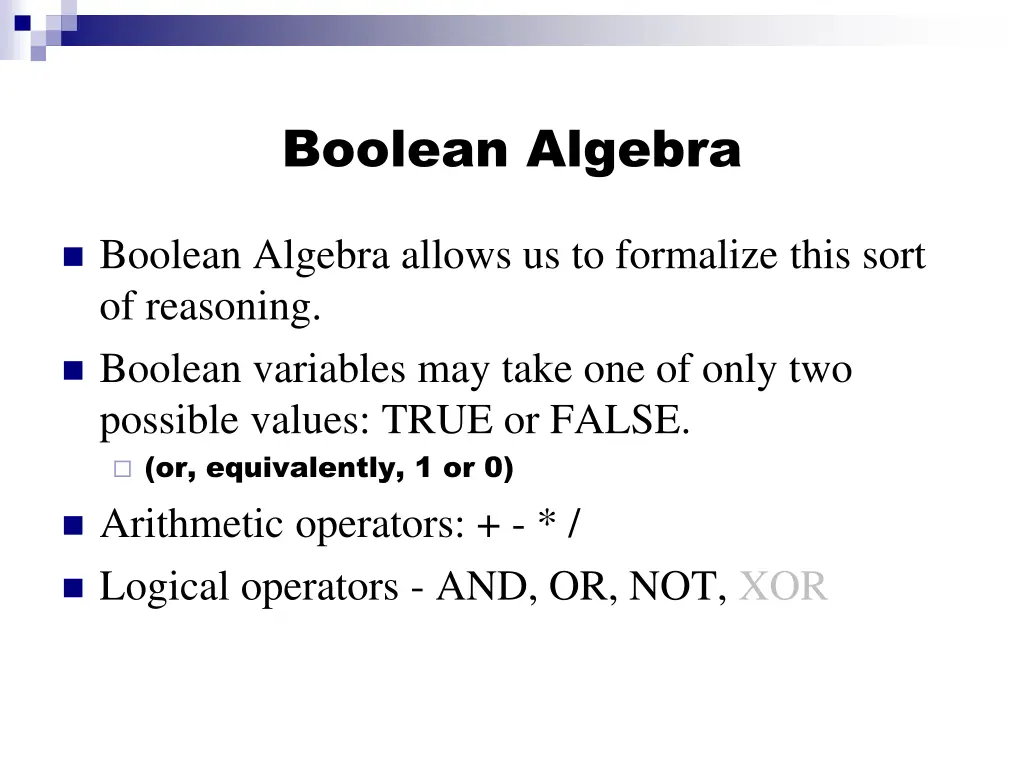 boolean algebra 1