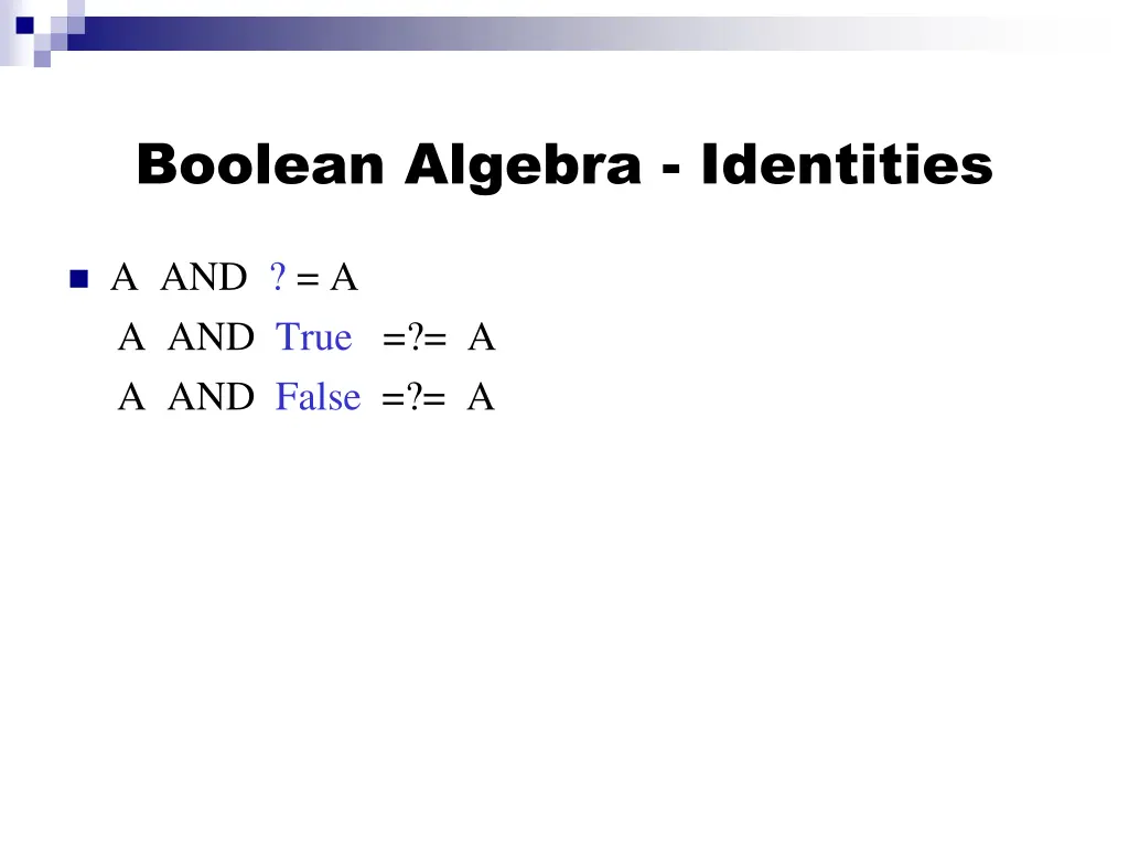 boolean algebra identities