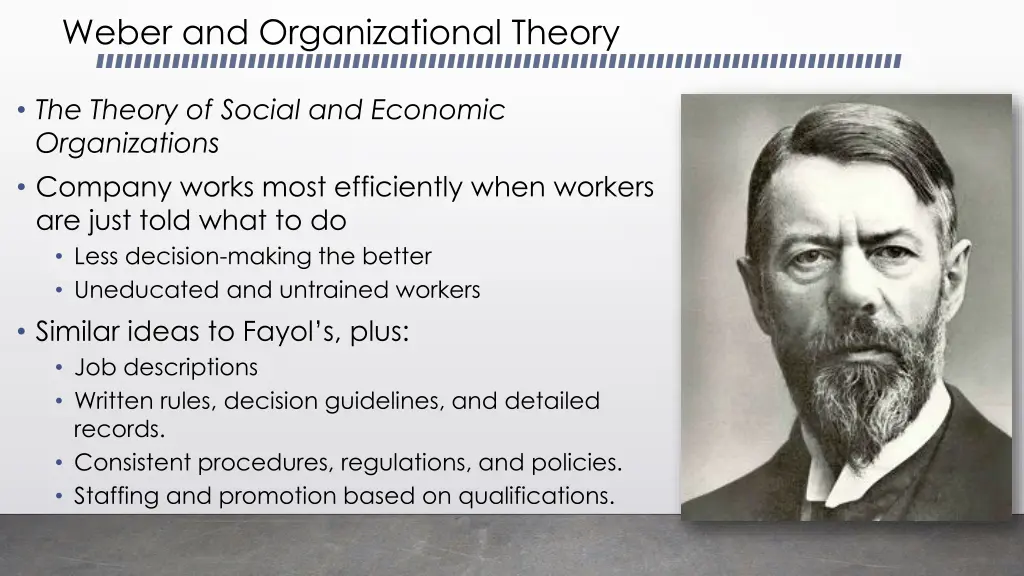 weber and organizational theory