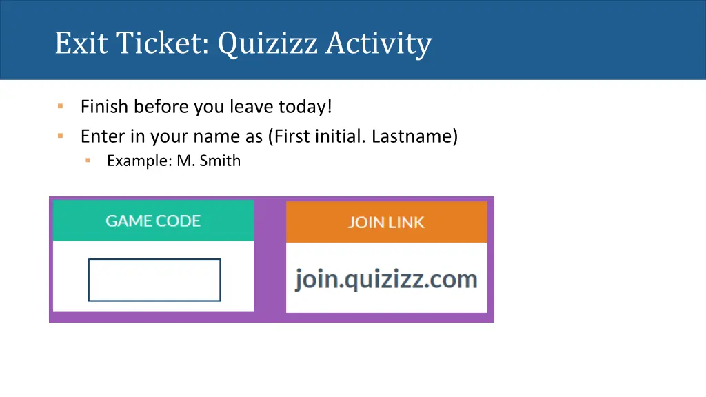 exit ticket quizizz activity